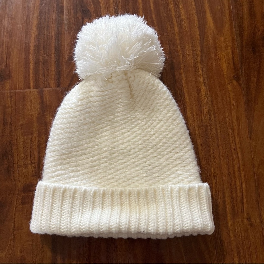 Merona Cream Beanie with Pom Pom